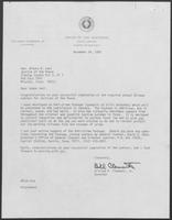 Letter from William P. Clements regarding his Anti-Crime Package, November 24, 1980