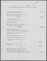 Budget regarding Federal Programs Administered Through the Governor's Office, undated