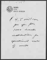 Memo from David Herndon regarding challenges to the Criminal Justice System throughout the 1980s