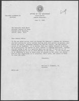 Letter from Governor William P. Clements, Jr. to Mark White, June 17, 1982