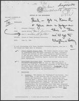 Memo form Jarvis Miller to William P. Clements regarding Issues at Texas Southern University, June 25, 1981