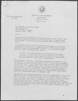 Letter from Governor William P. Clements, Jr. to Ed Hunter, May 13, 1981