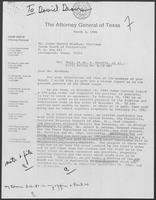 Letter from Mark White to James Marvin Windham, March 3, 1981
