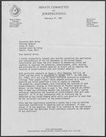 Letter from Oscar Mauzy to Mark White, February 27, 1981