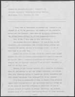 Remarks on oil production and usage by Governor William P. Clements, Jr., for National Governor's Association Winter Meeting, Washington, D.C,. February 27, 1979