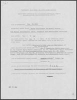 Form entitled Governor's Task Force For Handicapped Citizens, February 28, 1980