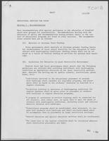 Draft report: Educational Services for Youth, December 1, 1980