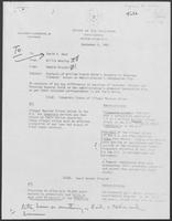 Memo from Debbie Mitchell and Willis Whatley to David A. Dean regarding Analysis of William French Smith's Response to Governor Clements' letter on Administration's Immigration Plan, September 8, 1981