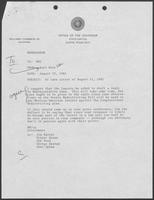 Memorandum from Karl Rove to Governor William P. Clements, Jr., August 13, 1981