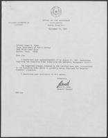 Correspondence between David A. Dean and Colonel James B. Adams with attachment, September 10, 1981
