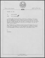 Memo from Willis Whatley to David Herndon regarding response to off-shore leasing schedule with attached draft letter, November 18, 1981