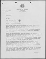 Memorandum from Hilary B. Doran, Jr. to Governor William P. Clements, Jr., June 8, 1982