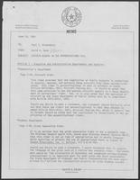 Memo from David A. Dean to Paul T. Wrotenbery, regarding Certain Riders in the Appropriations Bill, June 15, 1981