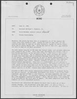 Memo from David Herndon to Governor Bill Clements, June 21, 1982