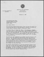 Letter from William P. Clements to Mark White, February 2, 1982