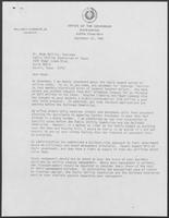 Letter from William P. Clements to Moak Rollins regarding utility rate increases, September 22, 1982