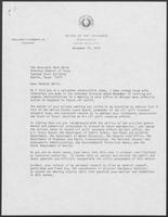 Letter from William P. Clements to Mark White regarding oil spills, November 20, 1979