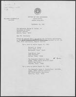 Appointment letter from William P. Clements to Secretary of State, George Strake, September 18, 1981
