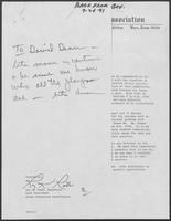 Letter from Roy K. Robb to William P. Clements, Jr. with attachments, June 17, 1981