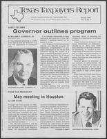 Texas Taxpayers Report, Spring 1980 Vol.5, No.2, "Governor outlines program" by William P. Clements, Jr., Governor of Texas