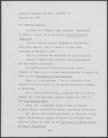 Press release from the Office of Governor William P. Clements, Jr. regarding appointments, February 15, 1979