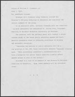 Press release from the Office of Governor William P. Clements, Jr. regarding the Governor's Advisory Committee on Education, June 7, 1979