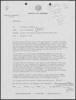 Memo from Paul Wrontenbery to Bill Clements, November 4, 1981