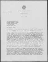 Letter from William P. Clements, Jr. to Mark White, July 30, 1981