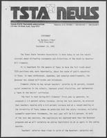 Newsletter from Texas State Teachers Association News, September 1982