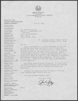 Letter from Joe Kelly to Pat Oles regarding Judiciary, Fourth Supreme Judical District and Bexar County, Texas, July 28, 1981