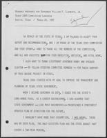 Remarks prepared for William P. Clements, Jr., March 26, 1982