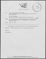Memo from Robert Milne to Rita Clements and Polly Sowell, July 24, 1981