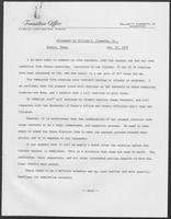 Transition Office Press Release, Statement by William P. Clements, Jr., November 22, 1978