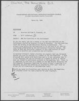 Group of documents regarding Governor William P. Clements, Jr.'s, membership in the National Governor's Association Subcommittee on the Environment, March 1980