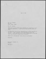 Correspondence between Mr. & Mrs. E.C. Brunson and William P. Clements concerning Sex Education Legislation, May 27, 1987