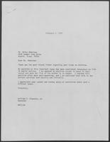Correspondence between Betsy Anderson and William P. Clements concerning Abortion, January 23 to February 9, 1987
