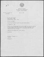 Correspondence between Dee Dee Arledge and William P. Clements concerning SB 168, June 11 to July 6, 1987