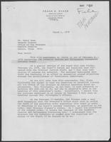 Memo from Frank G. Evans to David Dean, March 1, 1979