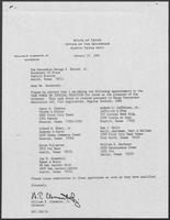 Appointment letter from William P. Clements Jr. to George Bayoud, January 19, 1990