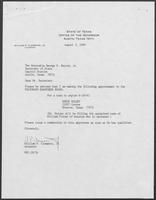Appointment letter from William P. Clements Jr. to George Bayoud, August 3, 1989