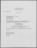 Appointment letter from William P. Clements to Secretary of State, George Bayoud, January 23, 1990