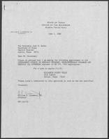 Appointment letter from William P. Clements to Secretary of State, Jack Rains, June 3, 1988
