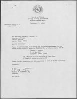 Appointment letter from Governor William P. Clements, Jr., to Secretary of State George Bayoud, February 5, 1990