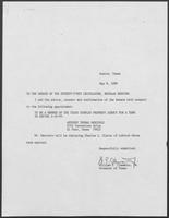Appointment letter from William P. Clements, Jr., to the Texas Senate, May 8, 1989