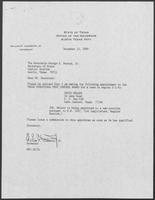 Appointment letter from Governor William P. Clements, Jr., to Secretary of State George Bayoud, December 13, 1989