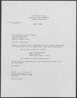 Appointment letter from William P. Clements, Jr., to Secretary of State Jack Rains, May 3, 1989