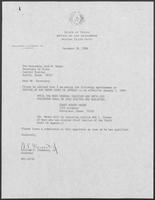 Appointment letter from Governor William P. Clements, Jr., to Secretary of State Jack Rains, December 28, 1988