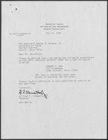 Appointment letter from Governor William P. Clements, Jr., to Secretary of State George Bayoud, May 31, 1990