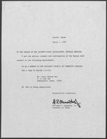 Appointment letter from William P. Clements to the Senate of the 71st Legislature, March 1, 1989