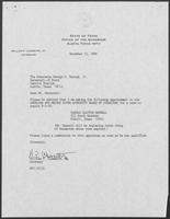 Appointment letter from Governor William P. Clements, Jr., to Secretary of State George Bayoud, December 13, 1989